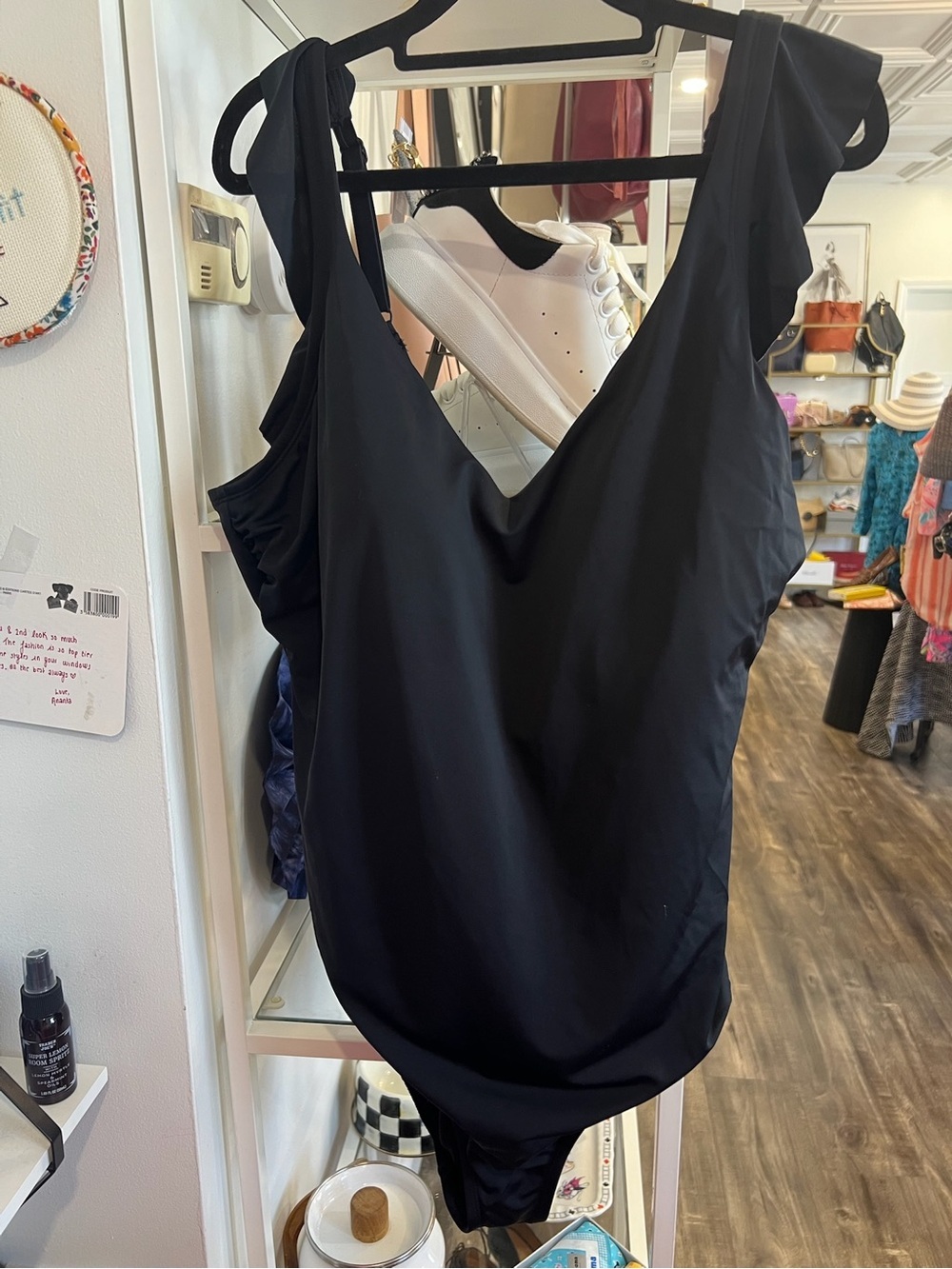 Time and Tru Black One-Piece Swimsuit